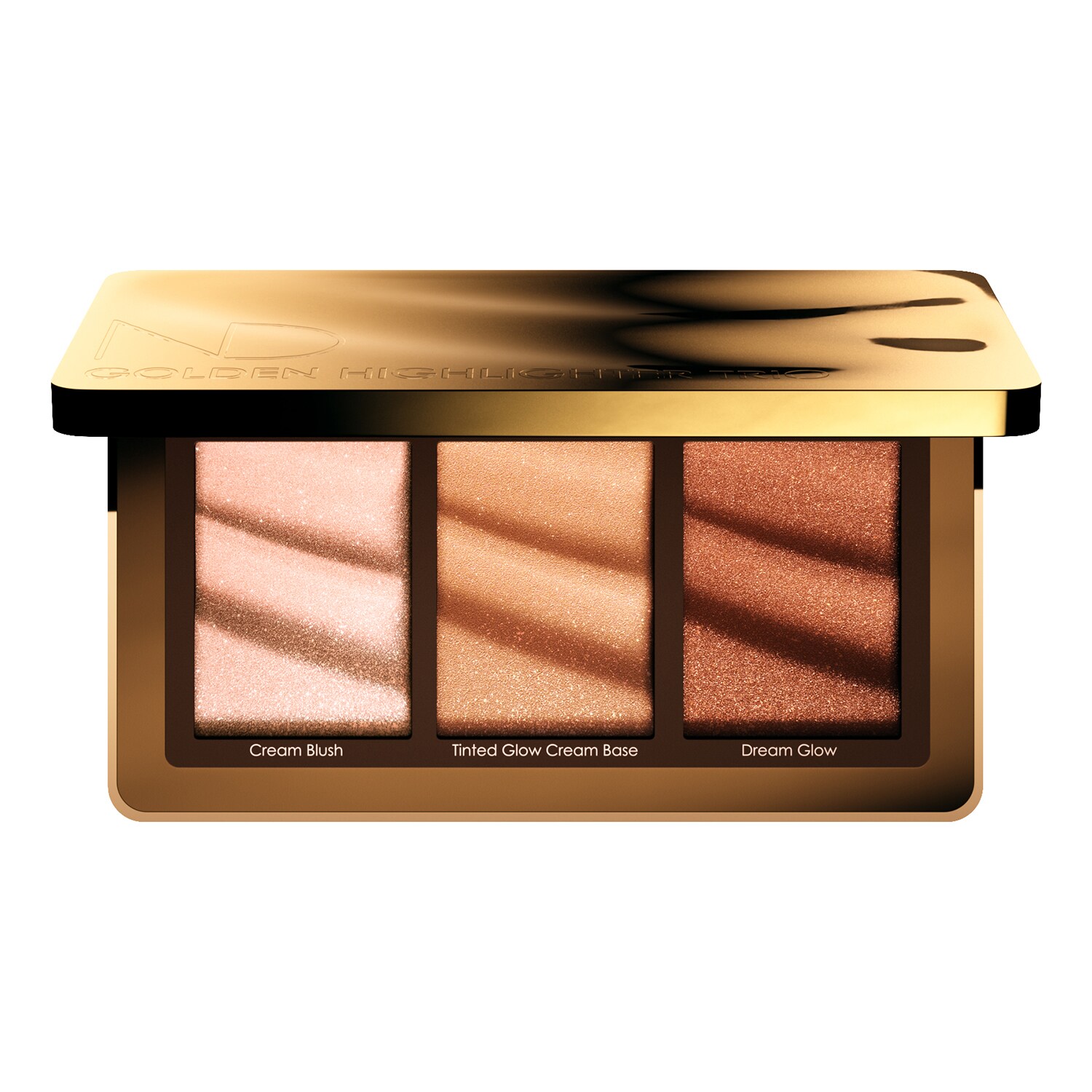Natasha Denona - golden Highlighter Trio - Hybrydowa, Wielofunkcyjna Paleta Rozświetlaczy - golden Palette Trio Highlighter - Dla Kobiet